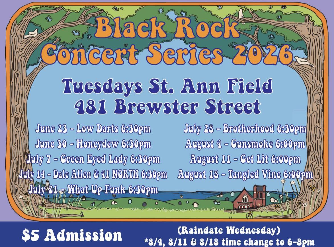 image of the black rock ct summer concert series 2026 band lineup